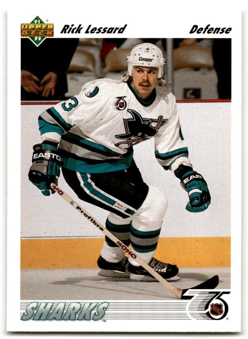 1991-92 Upper Deck Rick Lessard Rookie San Jose Sharks #520