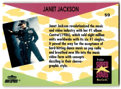 1991-92 ProSet Super Stars MusiCard Janet Jackson #59