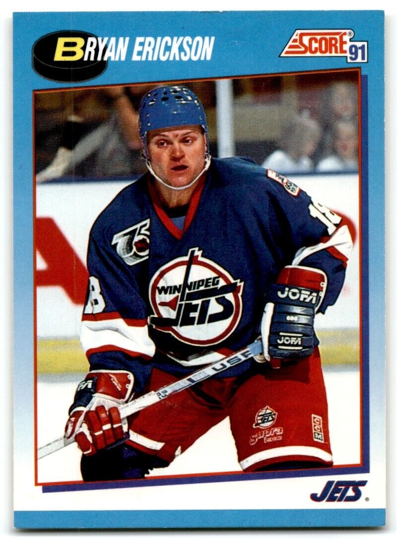 1991-92 Score Canadian Bryan Erickson Winnipeg Jets #657