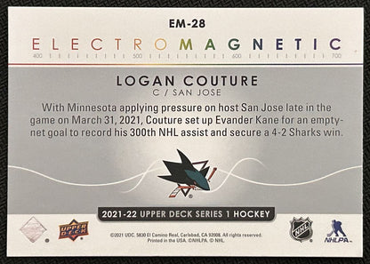 2021-22 Upper Deck Electromagnetic Logan Couture San Jose Sharks #EM-28