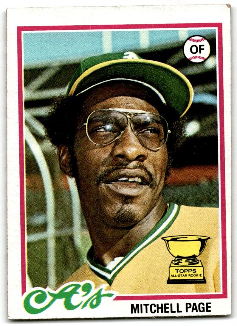 1978 Topps Mitchell Page Rookie Oakland Athletics #55