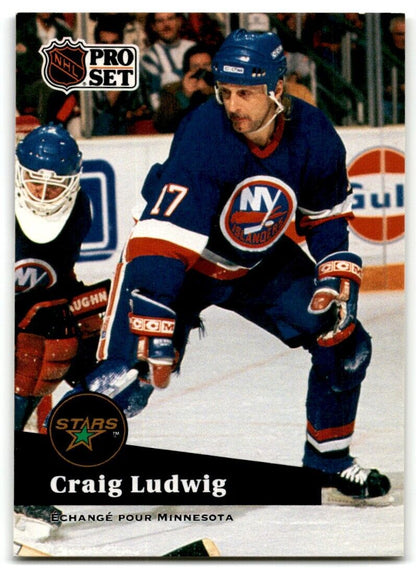 1991-92 Pro Set Craig Ludwig Minnesota North Stars #155