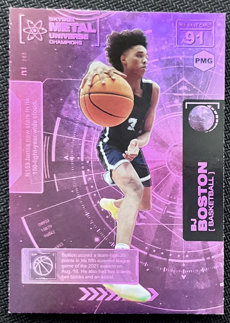 2021-22 Skybox Metal Universe Champion B.J. Boston Rookie #91