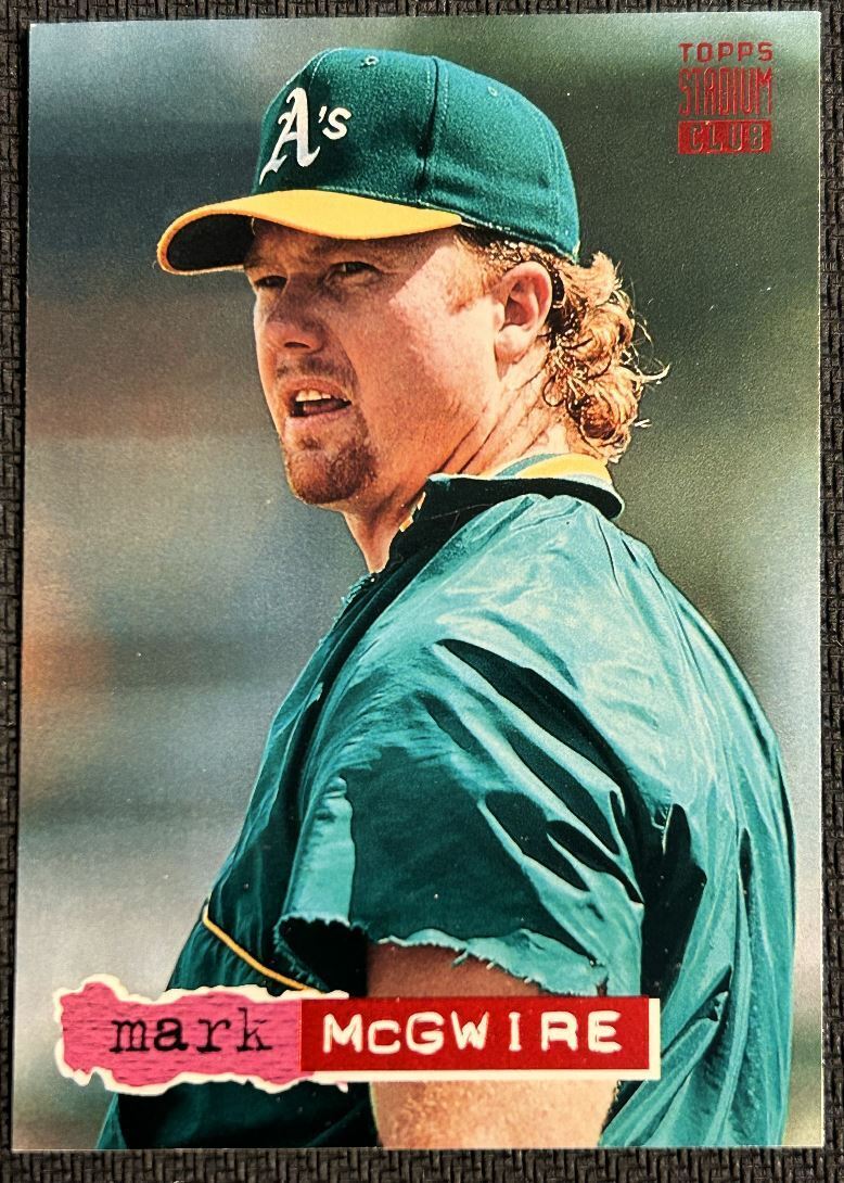 1994 Stadium Club Mark McGwire Oakland Athletics #358