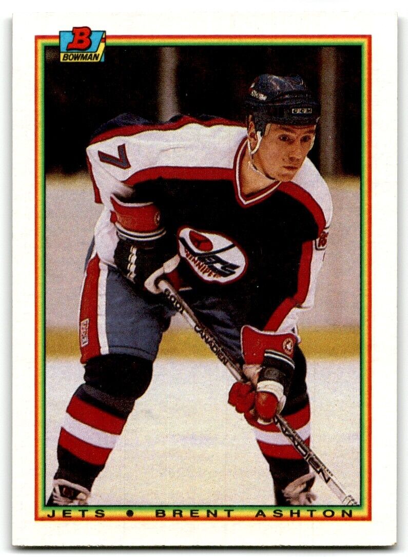 1990-91 Bowman Brent Ashton Winnipeg Jets #130