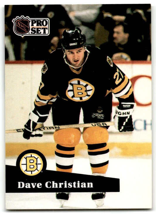 1991-92 Pro Set Dave Christian Boston Bruins #11