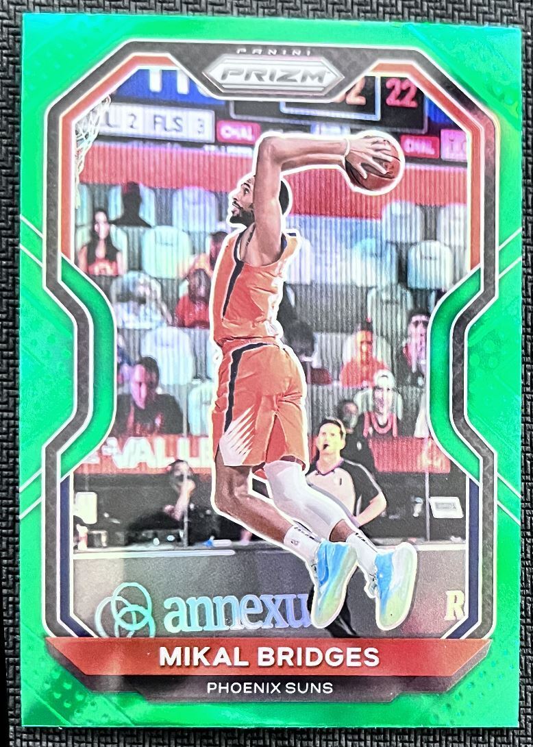 2020-21 Panini Prizm Green Mikal Bridges Phoenix Suns #204