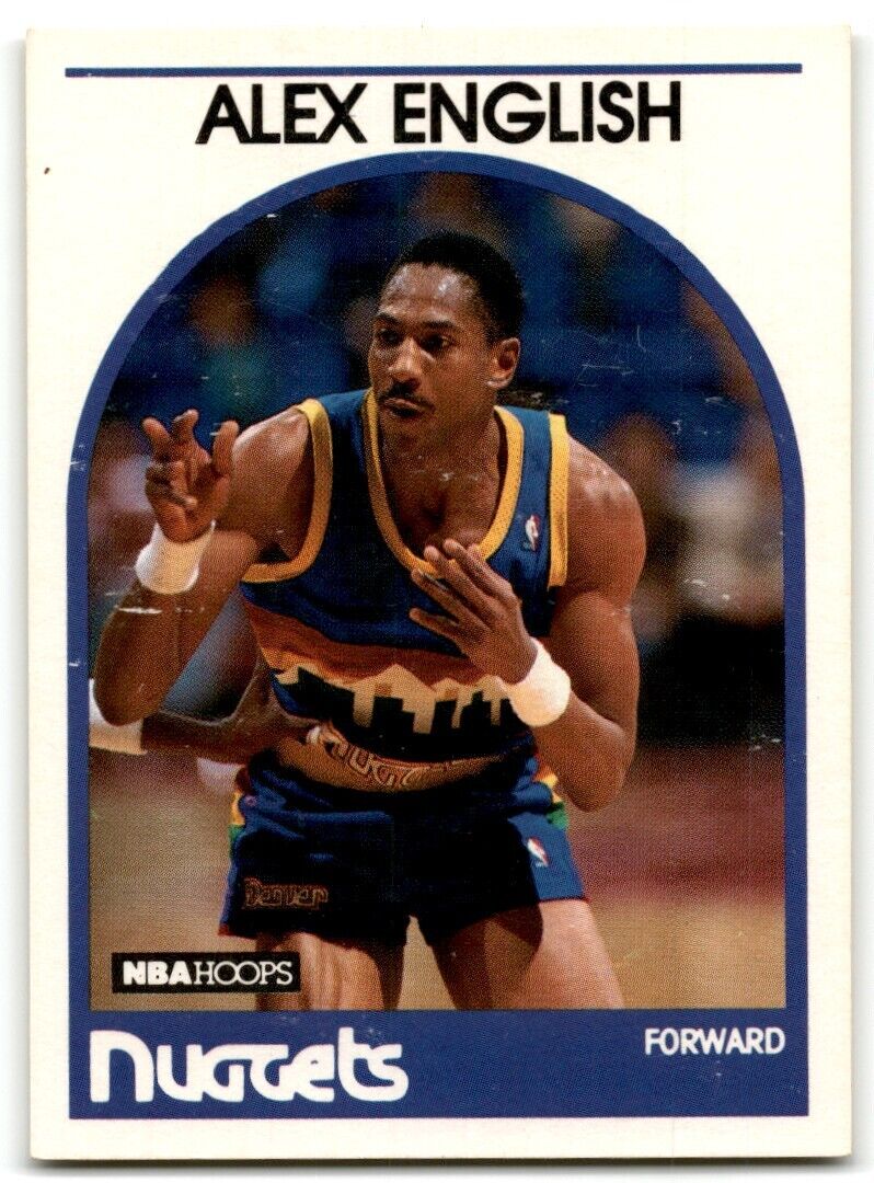 1990-91 Hoops 100 Superstars Alex English Denver Nuggets #26