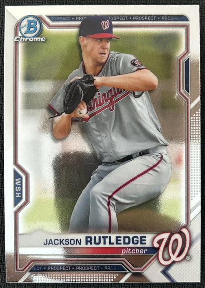 2021 Bowman Chrome Prospects Jackson Rutledge Washington Nationals #BCP-103