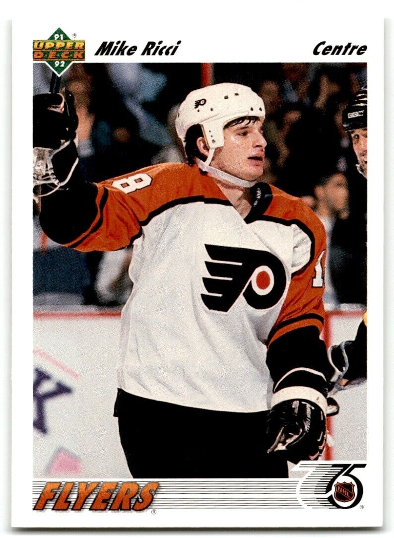 1991-92 Upper Deck French Mike Ricci Philadelphia Flyers #143B