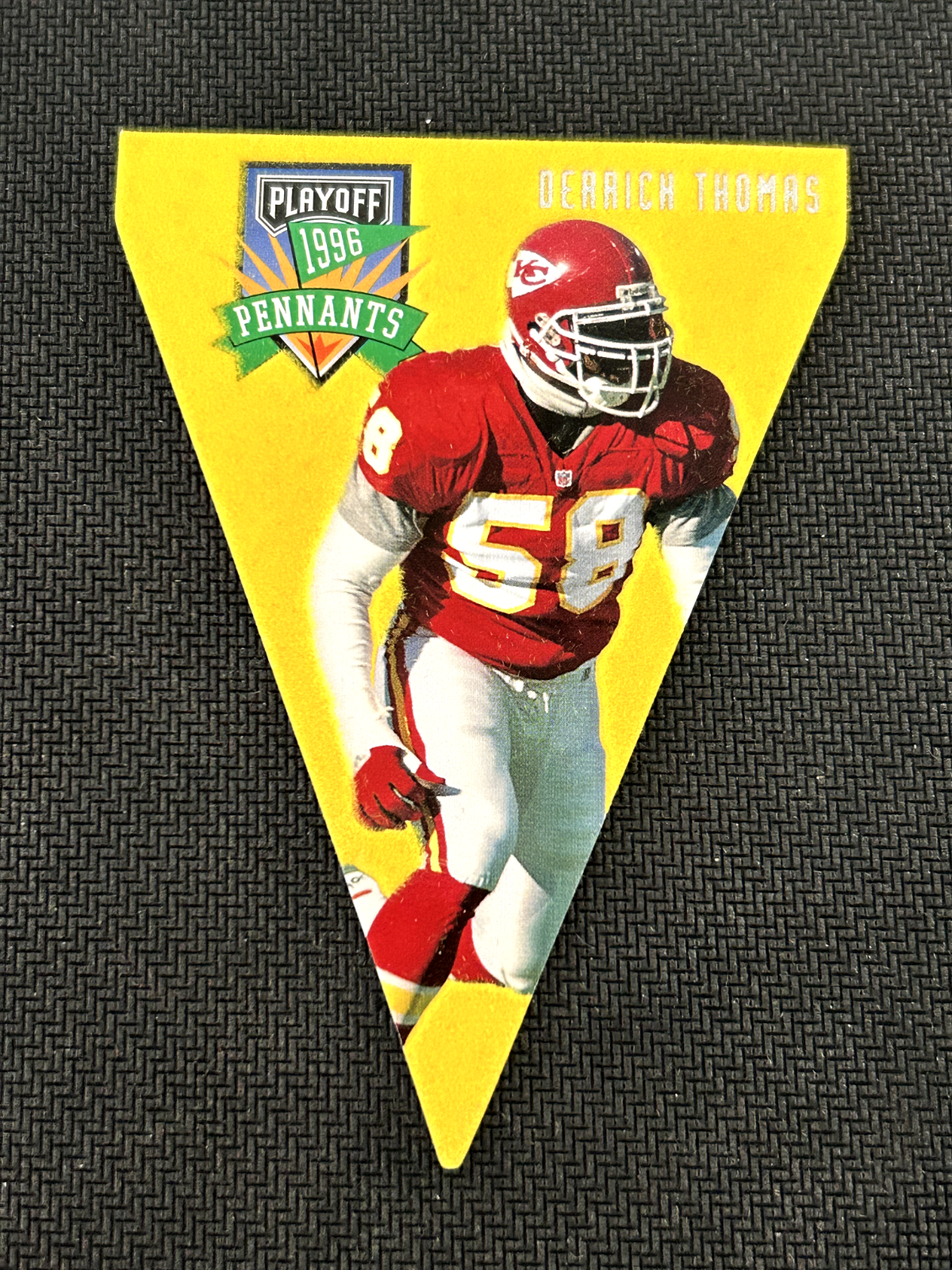 1996 Playoff Contenders Pennants #65 Derrick Thomas Felt Kansas City Chiefs