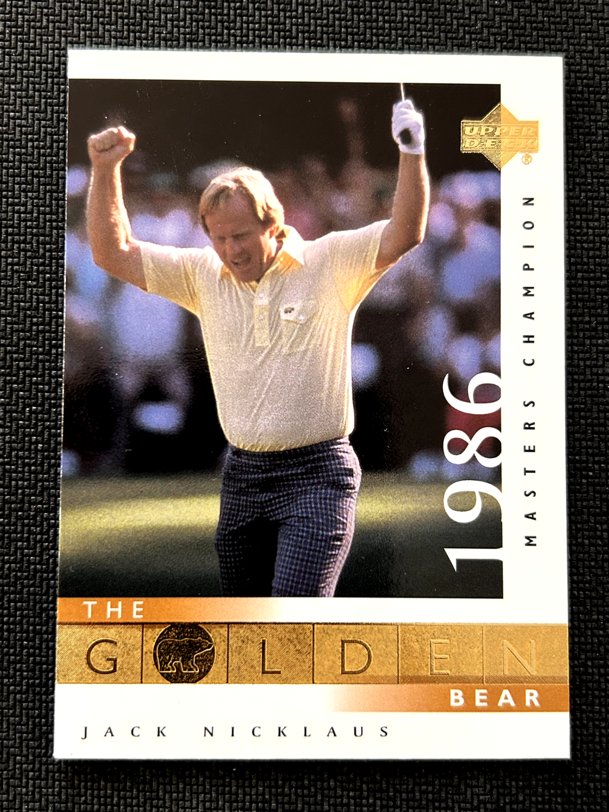 Jack Nicklaus HOF 2001 Upper Deck Golf The Golden Bear #123 1986 Masters