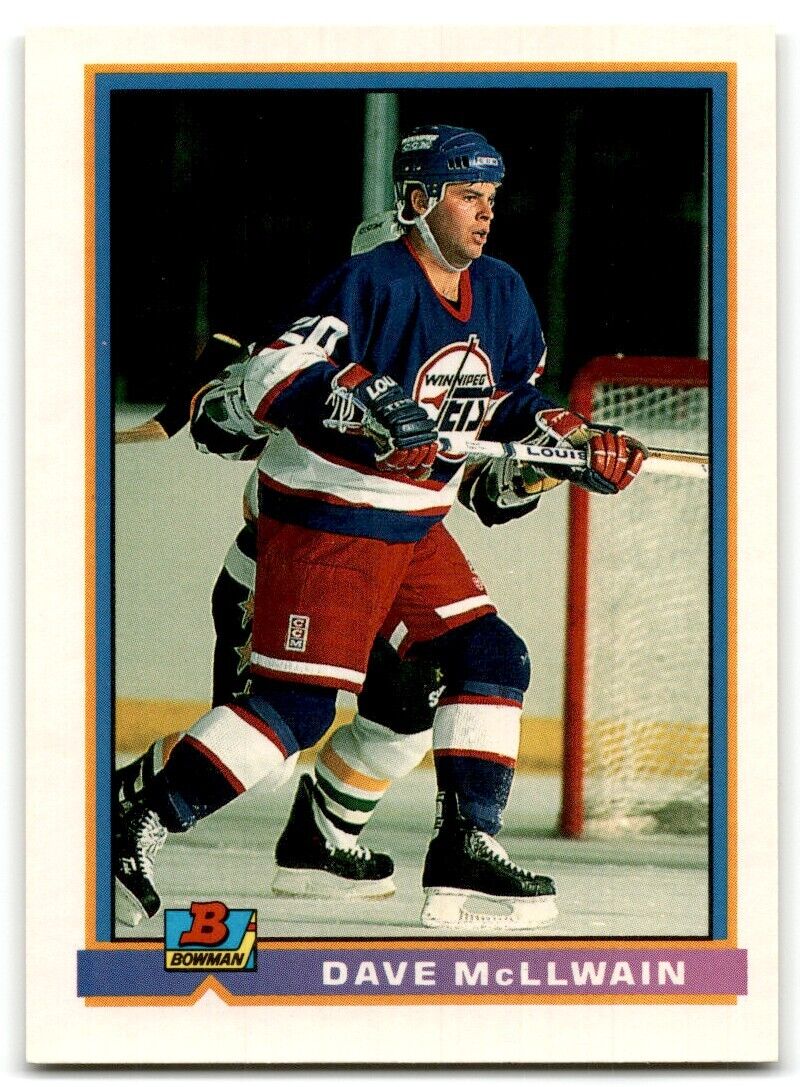 1991-92 Bowman Dave McLlwain Winnipeg Jets #196