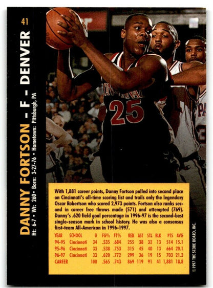 1997-98 Score Board Rookies Danny Fortson Cincinnati Bearcats #41