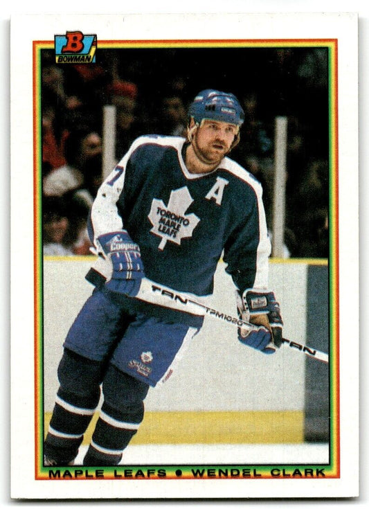 1990-91 Bowman Wendel Clark Toronto Maple Leafs #159