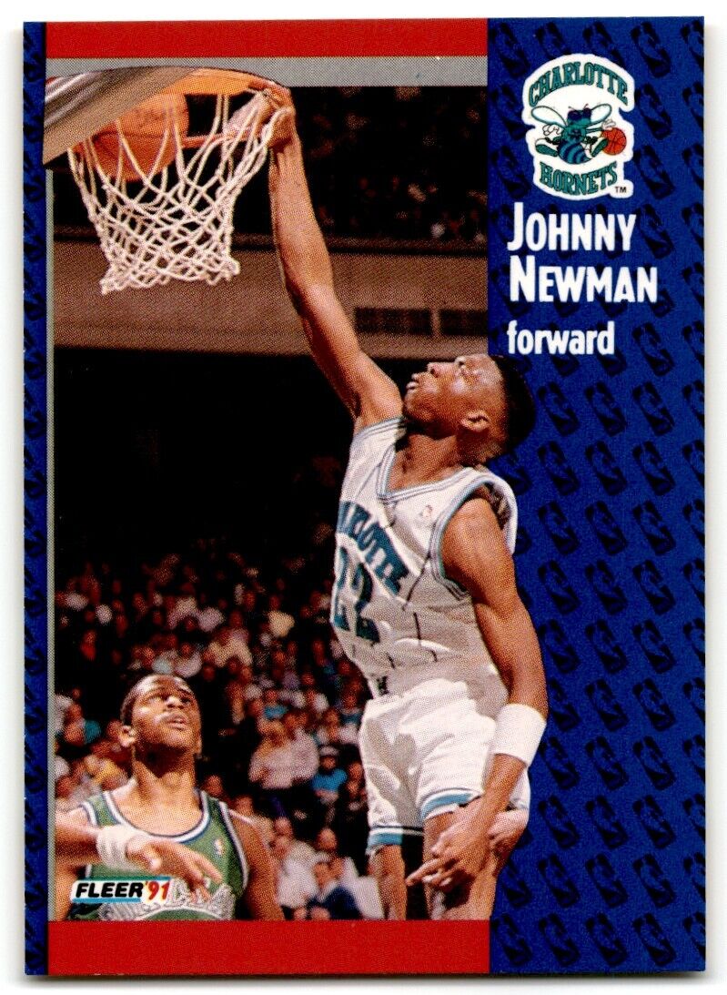 1991-92 Fleer Johnny Newman Charlotte Hornets #23