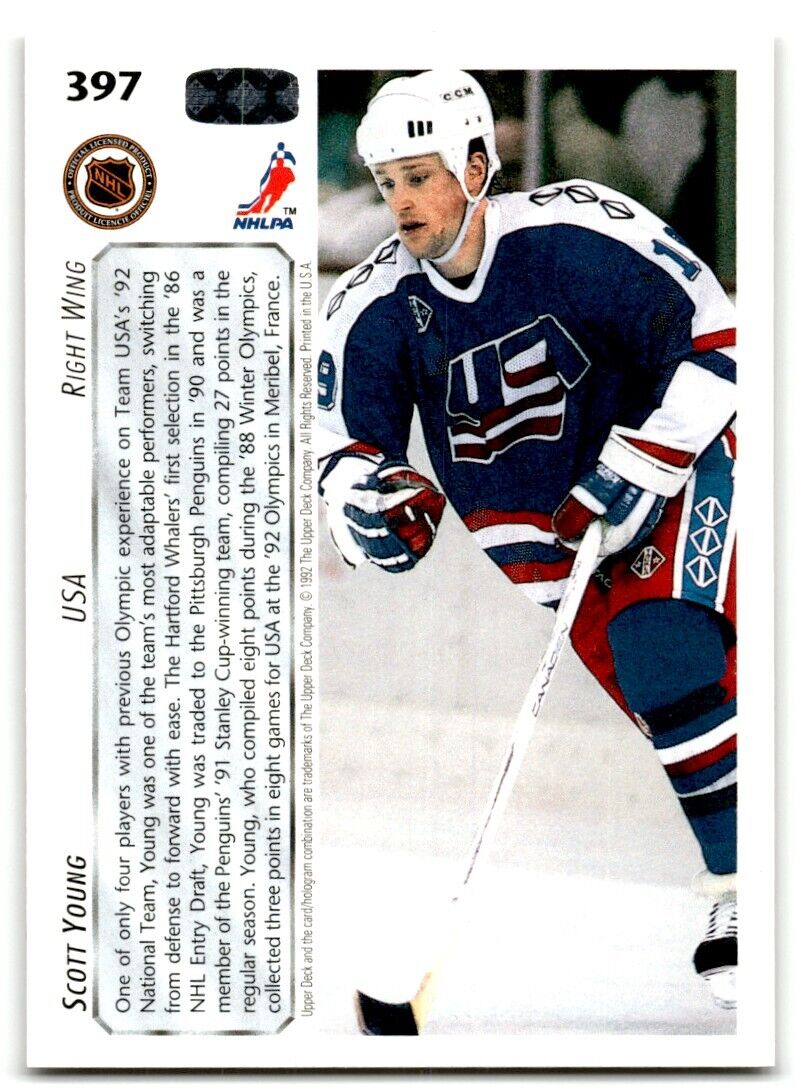 1992-93 Upper Deck Scott Young USA #397