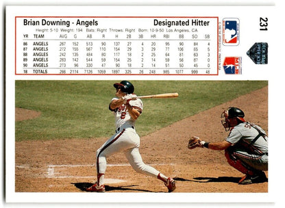 1991 Upper Deck Brian Downing California Angels #231