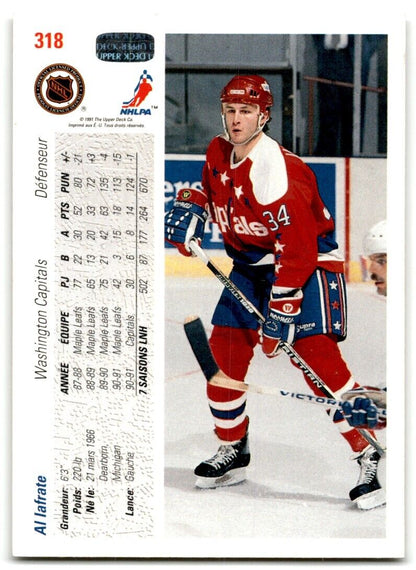 1991-92 Upper Deck French Al Iafrate Washington Capitals #318