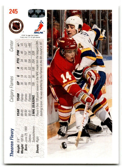 1991-92 Upper Deck Theo Fleury Calgary Flames #245