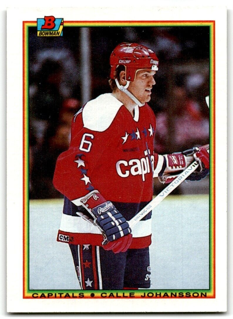 1990-91 Bowman Calle Johansson Washington Capitals #75