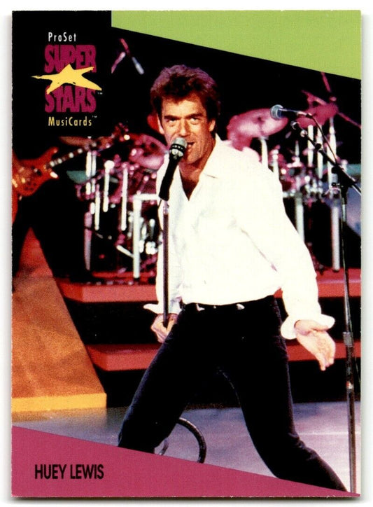 1991-92 ProSet Super Stars MusiCard Huey Lewis #63