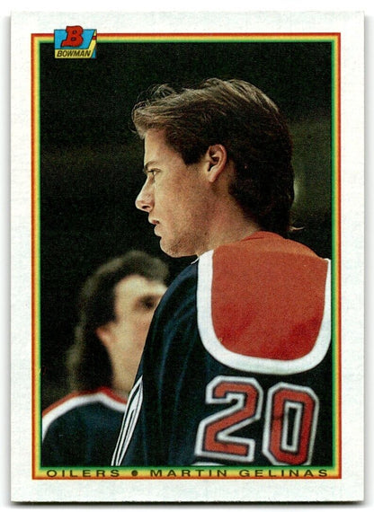 1990-91 Bowman Martin Gelinas Rookie Edmonton Oilers #190