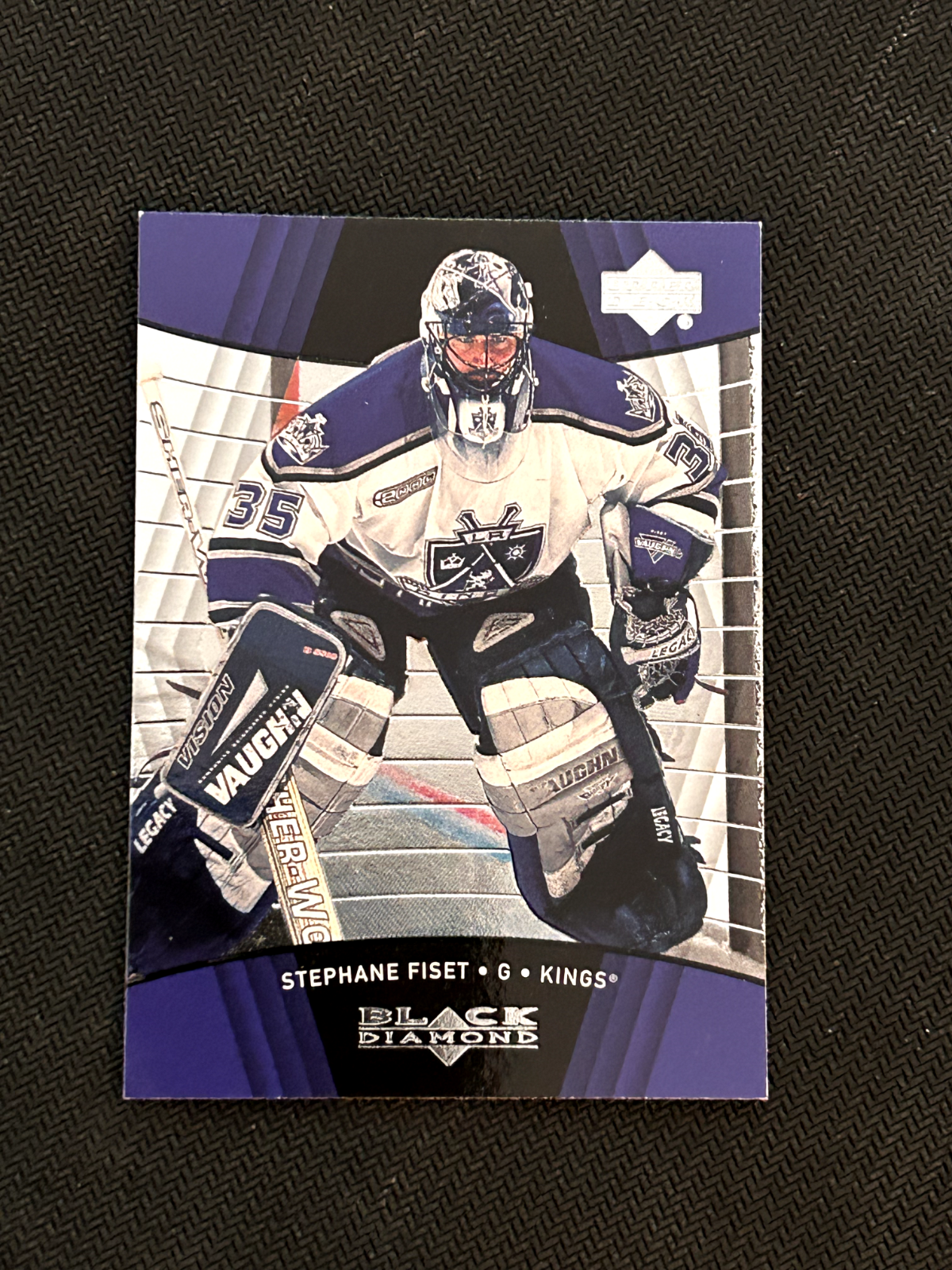 1999-00 Upper Deck Black Diamond Cut #46 Stephane Fiset Los Angeles Kings