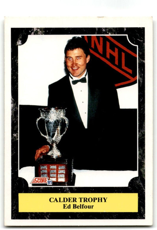 1991-92 Score Canadian Bilingual Ed Belfour (Calder Trophy) Chicago Blackhawks