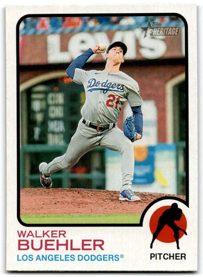 2022 Topps Heritage Walker Buehler Los Angeles Dodgers #127