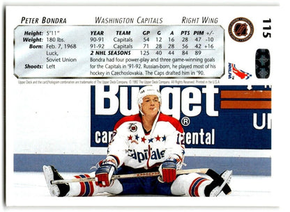 1992-93 Upper Deck Peter Bondra Washington Capitals #115