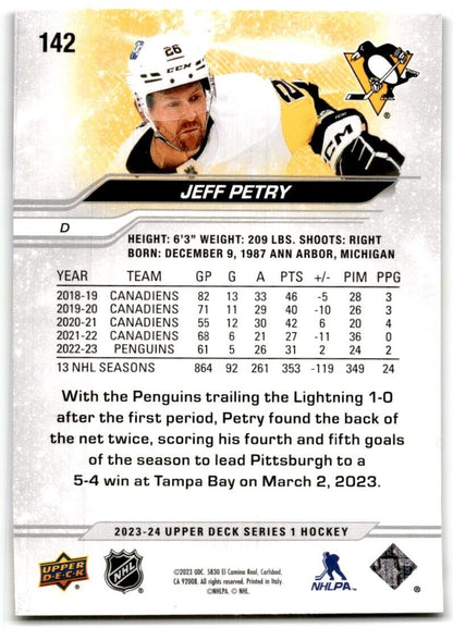 2023-24 Upper Deck Jeff Petry Pittsburgh Penguins #142