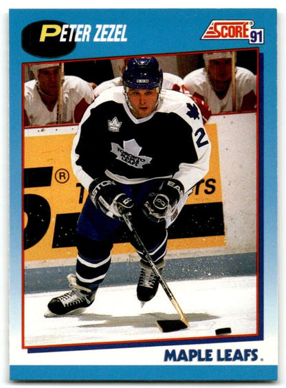 1991-92 Score Canadian Bilingual Peter Zezel Toronto Maple Leafs #489