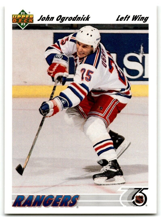 1991-92 Upper Deck John Ogrodnick New York Rangers #476