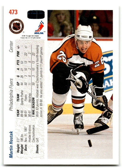 1991-92 Upper Deck Martin Hostak Philadelphia Flyers #473