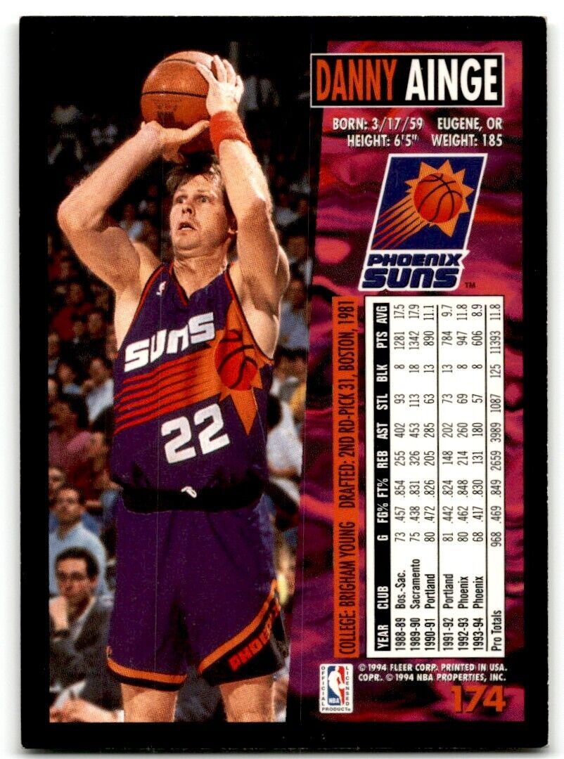 1994-95 Fleer Danny Ainge Phoenix Suns #174