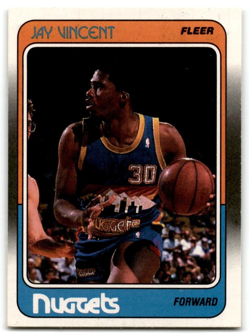 1988-89 Fleer Jay Vincent Denver Nuggets #38