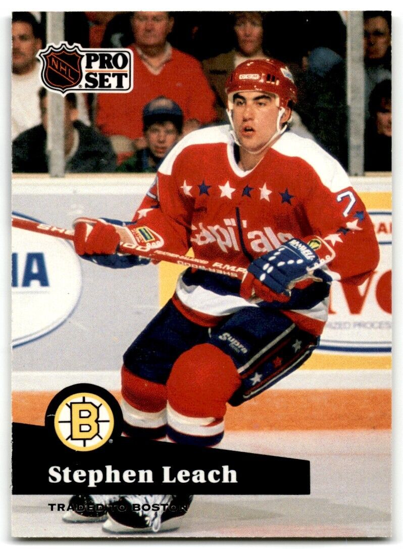 1991-92 Pro Set Steve Leach Boston Bruins #253