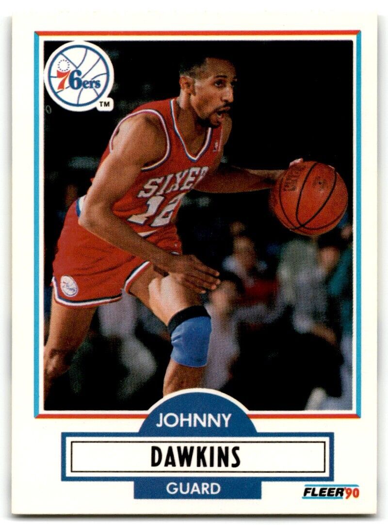 1990-91 Fleer Johnny Dawkins Philadelphia 76ers #141