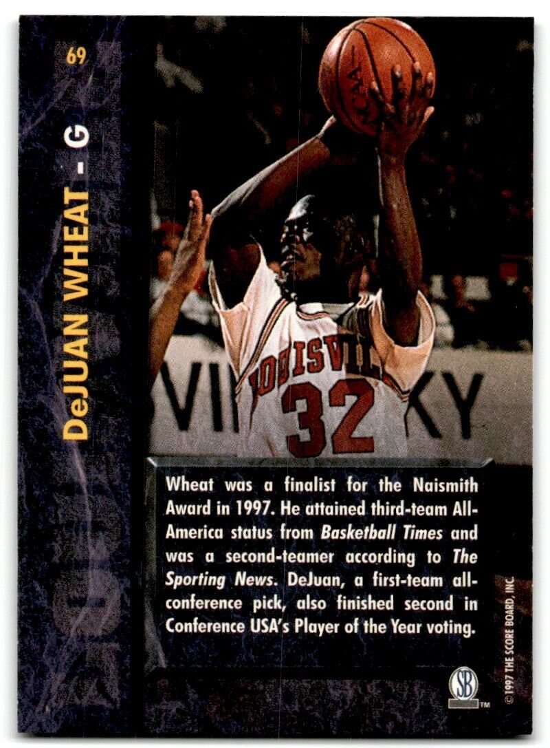 1997-98 Score Board Rookies DeJuan Wheat Louisville Cardinals #69