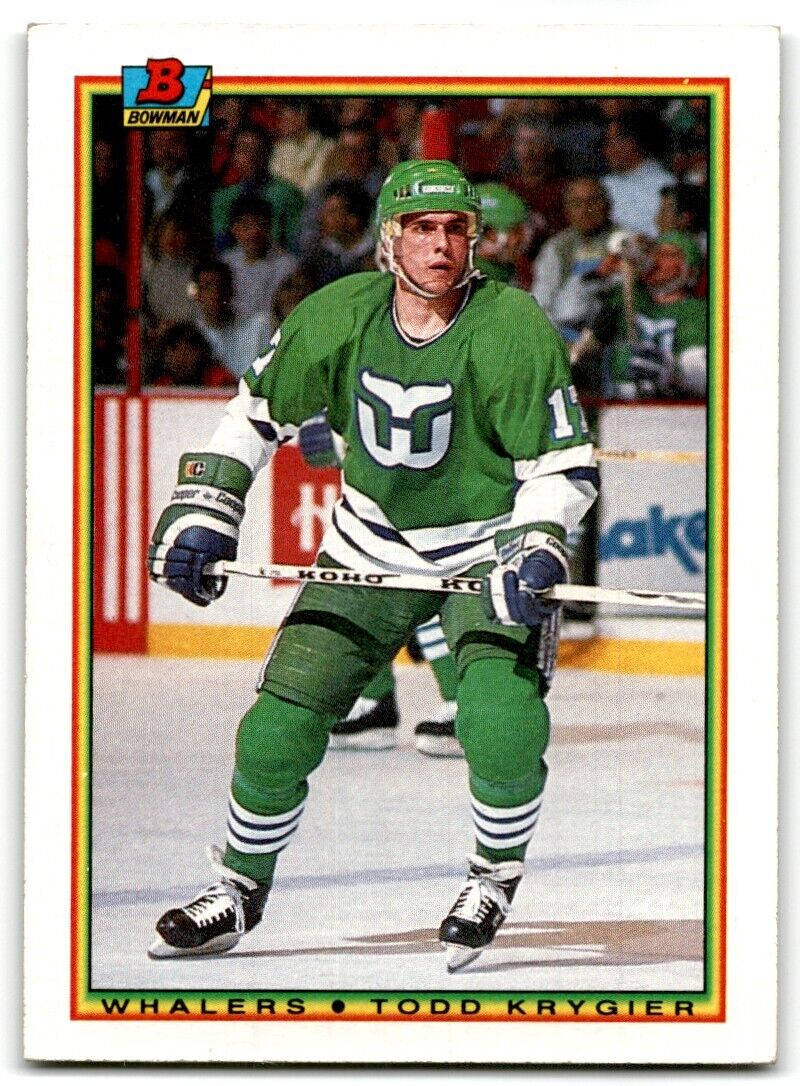 1990-91 Bowman Todd Krygier Rookie Hartford Whalers #251