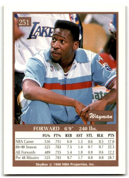 1990-91 SkyBox Wayman Tisdale Sacramento Kings #251