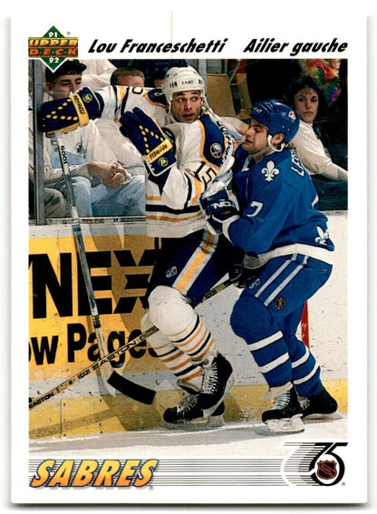 1991-92 Upper Deck French Lou Franceschetti Buffalo Sabres #399