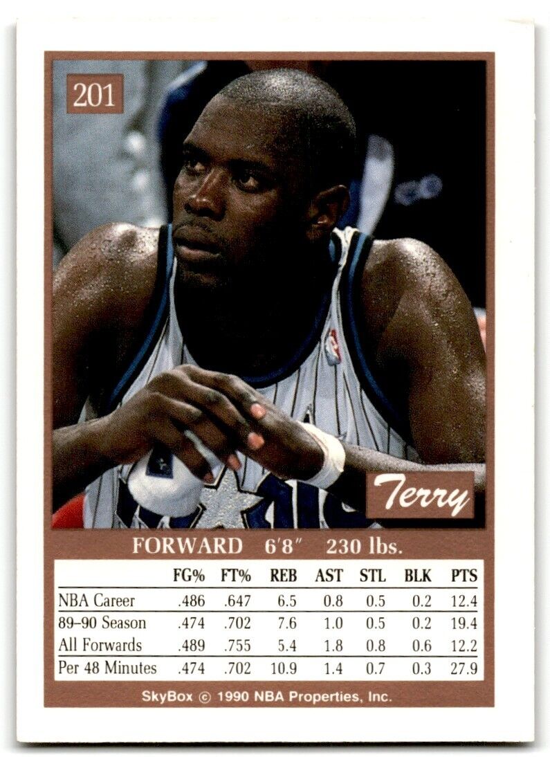 1990-91 SkyBox Terry Catledge Orlando Magic #201