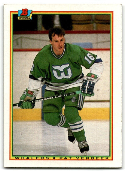 1990-91 Bowman Pat Verbeek Hartford Whalers #257