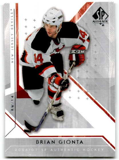 2006-07 SP Authentic Brian Gionta New Jersey Devils #45