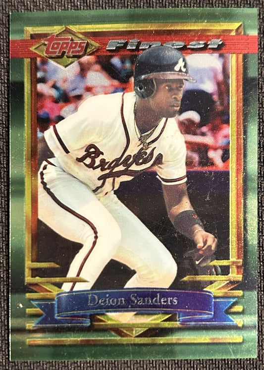 1994 Topps Finest Preproduction Deion Sanders Atlanta Braves #22