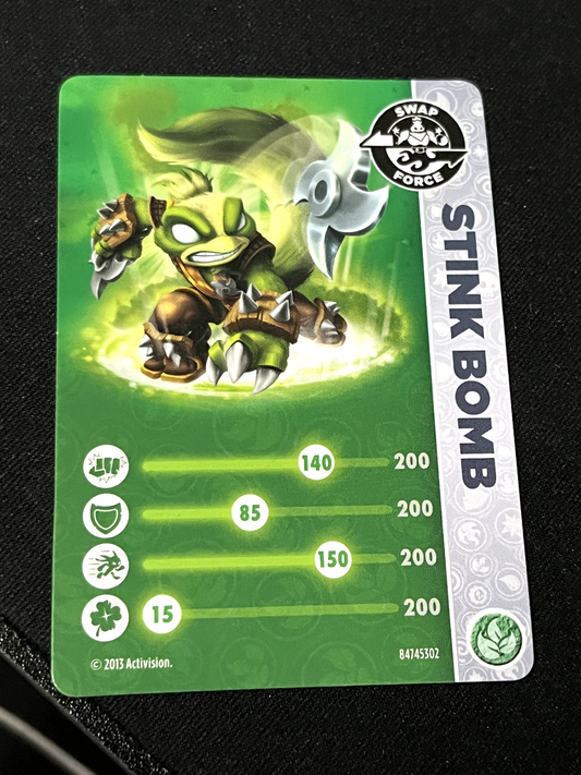 Activision Skylanders Swap Force Trading Card Stink Bomb