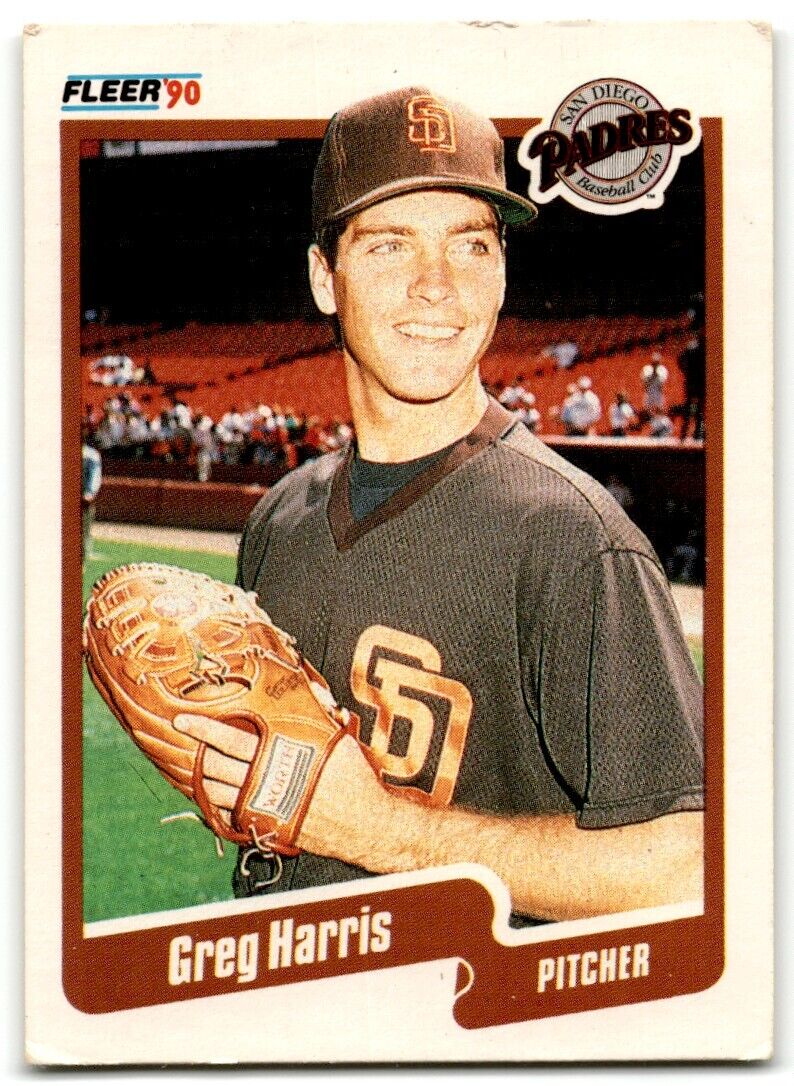 1990 Fleer Greg Harris San Diego Padres #158