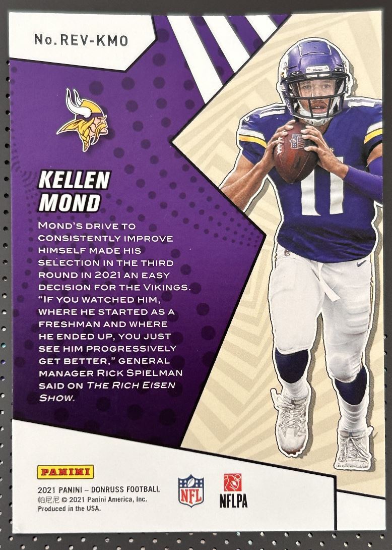 2021 Donruss Kellen Mond Rookie Minnesota Vikings #REV-KMO